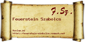 Feuerstein Szabolcs névjegykártya